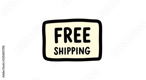 Free shipping label icon graphic.