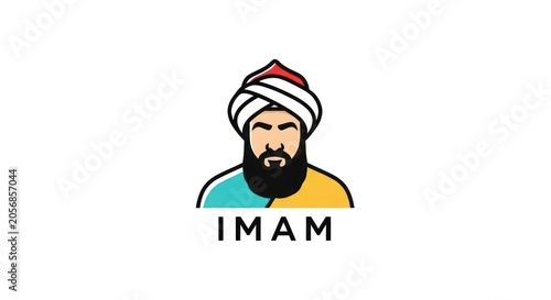 Imam man with beard and turban.