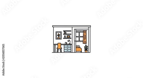 Modern house interior design concept.