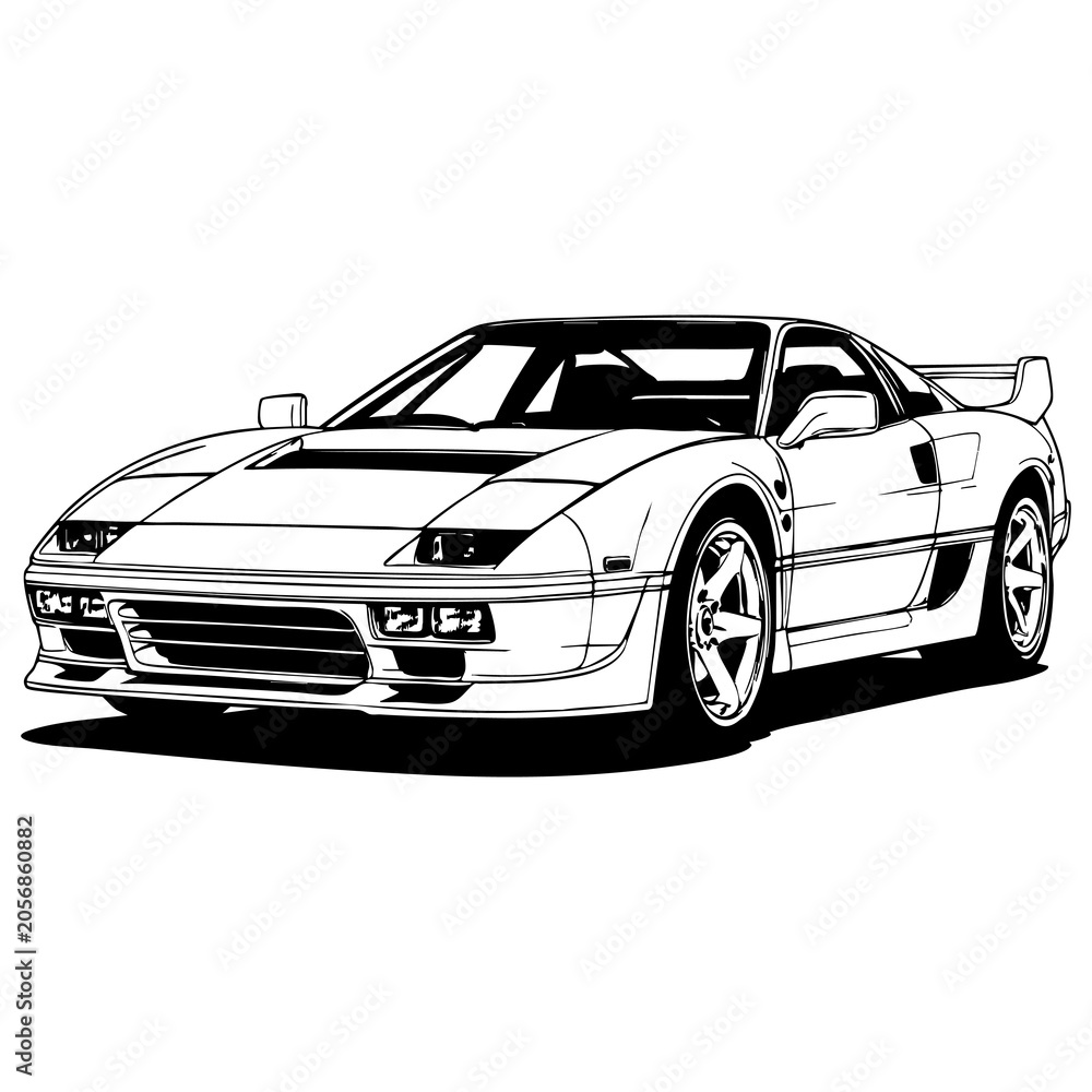 Naklejka premium Exotic sports car illustration