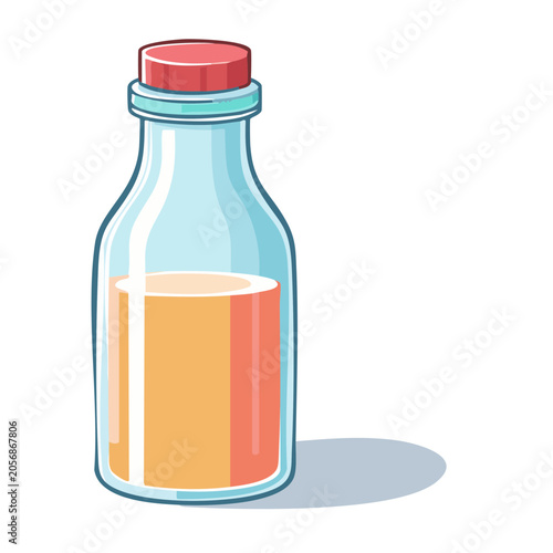 3D plastic bottle with layered liquid colors