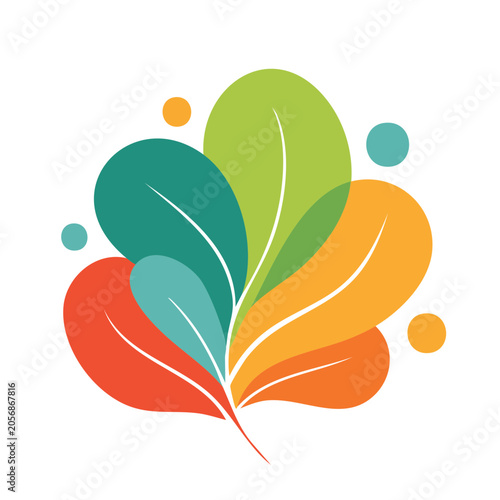 Abstract flat design flower vector