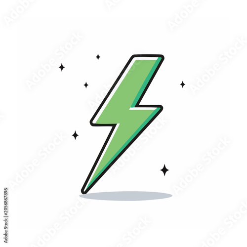 Flat design number seven icon