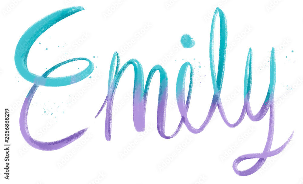 Obraz premium Emily png script calligraphy font