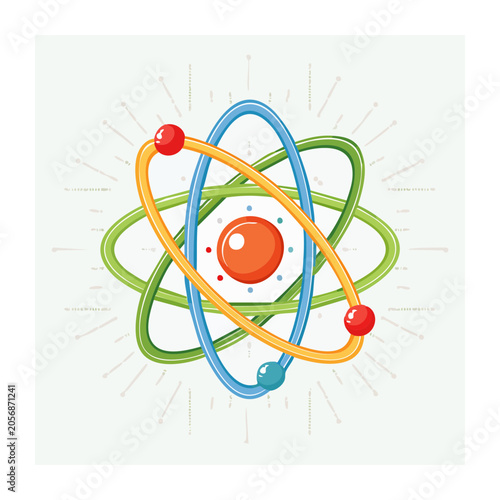 Flat design bicycle with colorful wheels