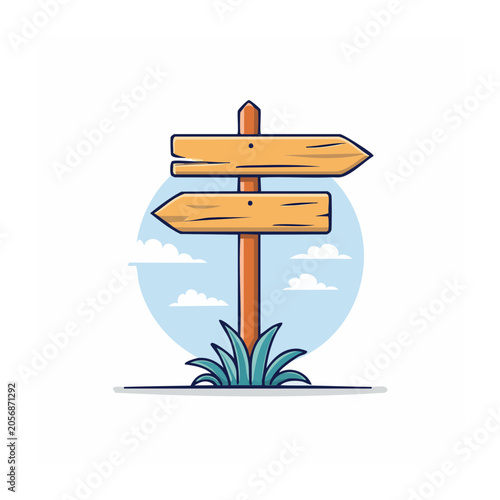 Flat design lighthouse with palm tree