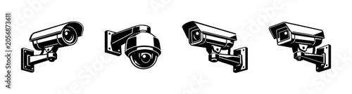 Collection of security cameras for surveillance and monitoring purposes
