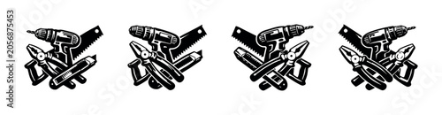 Valokuva Collection of essential hand and power tools for construction and DIY projects
