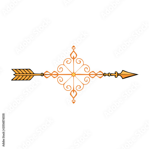 Gold ornate knot vector icon