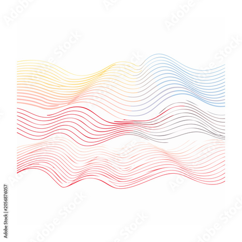 Minimalist abstract wave pattern vector