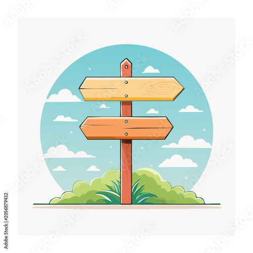 Flat design illustration of dream house with sky