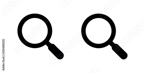 Fotografia Magnifying glass icon set