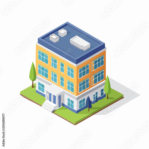Isometric Building Illustration