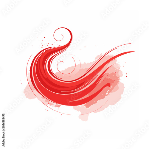 Minimalist red spiral notebook with pencil