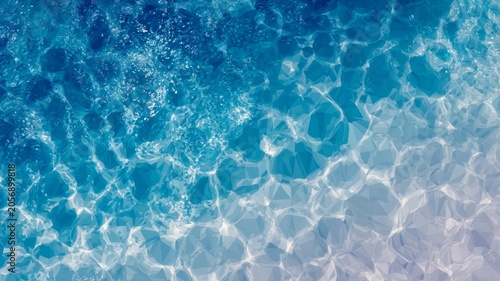 Sunlit pool water abstract ripple effect. AI generated