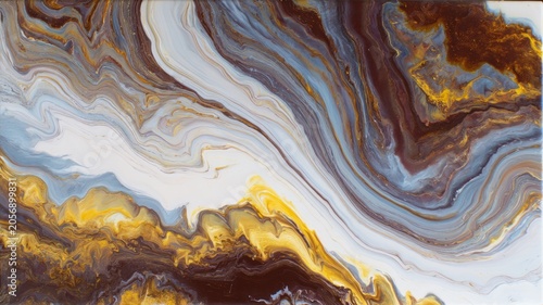 Abstract fluid art in earthy tones. AI generated