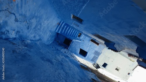Blue Facade Of The Buildings In Chefchaouen, Morocco