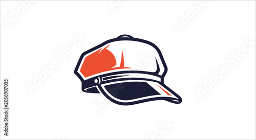 Stylized Baseball Cap Logo Design.