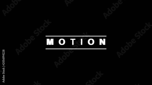 Minimalist MOTION Text Animation on Black Background