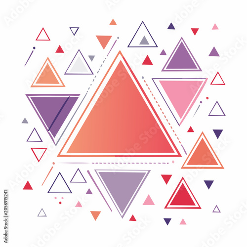 Geometric Triangle Pattern with Gradient Colors