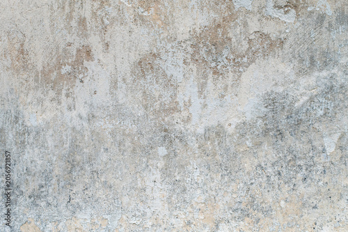 Aged Peeling Plaster Wall With Grunge Texture, Weathered Concrete Surface and Close-Up Detail