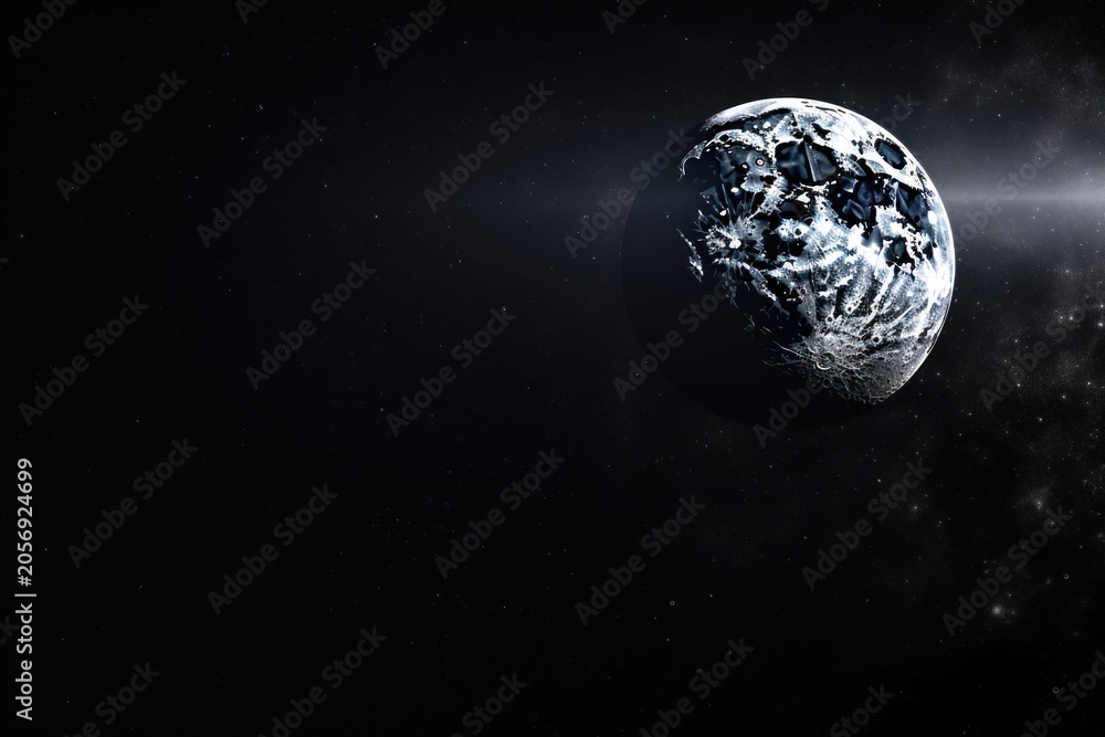 Obraz premium Moon in galaxy astronomy outdoors planet.