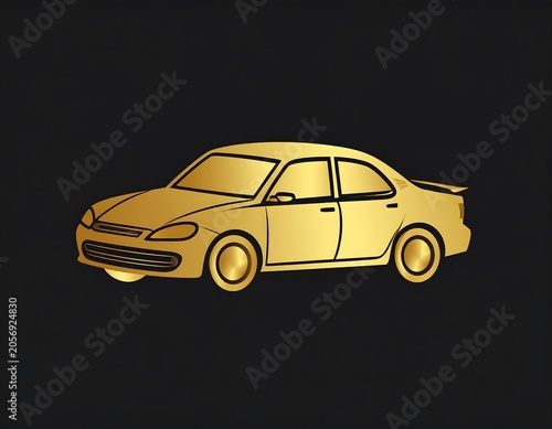 Classic vintage car in dark studio lighting.
