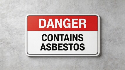 Danger asbestos warning sign