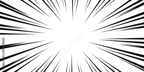 Cuadro en lienzo Vector illustration of concentrated lines