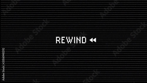 Cyberpunk green neon rewind display background with linear data distortion and tech noise. 4K Video