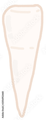 Tableau sur toile Incisor Tooth Hand Illustration in Crayon Style