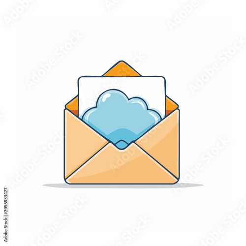 3D render of cloud storage box