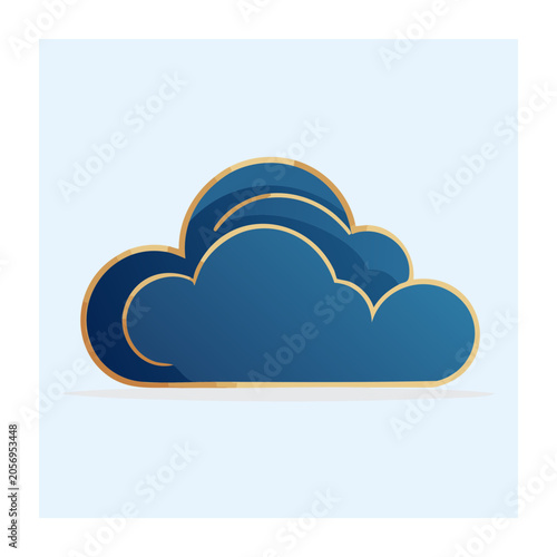 Blue and orange ribbon vector