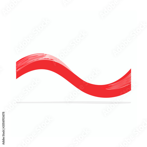 Red awareness ribbon flat design