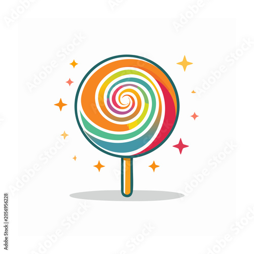 Rainbow spiral light streak vector