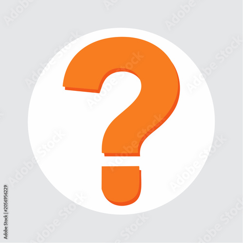 Orange Question Mark Symbol