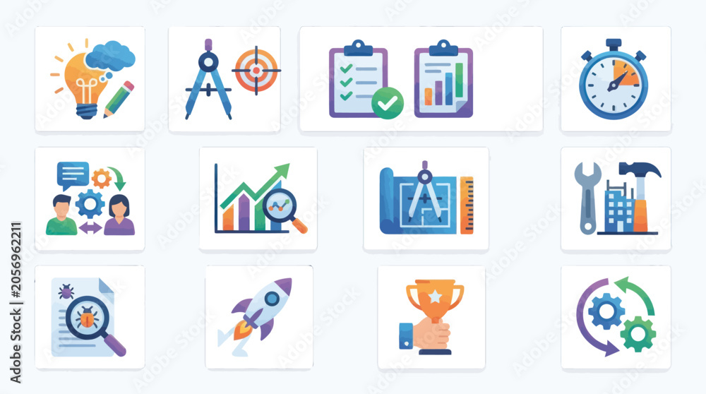 Fototapeta premium Business icons and symbols collection.