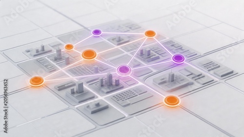 Connected cityscape diagram