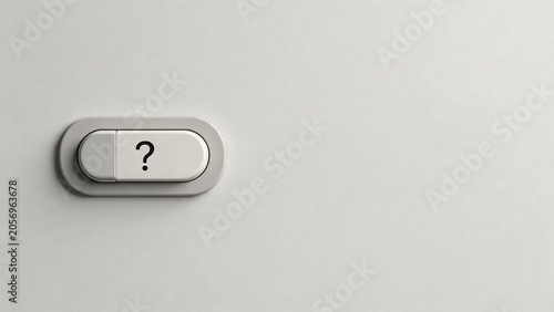 Light switch with question mark