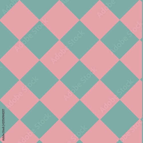 seamless geometric pattern with soft pink and green diamond 