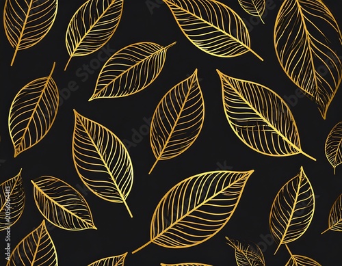 Vibrant tropical palm leaves against dark background.