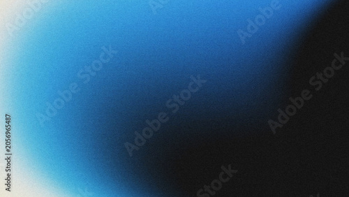 Schilderij op canvas Soft grainy gradient background transitioning from pale light blue to deep navy and black