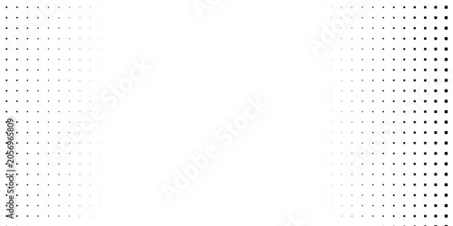 Modern frame close-up of black and white polka dot fabric background simple abstract modern design