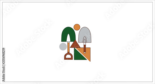 Construction tools and equipment icon.