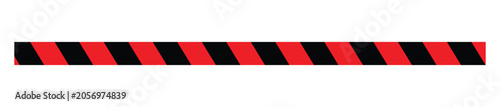 Fotografía Bold red and black striped warning tape line for danger area or construction zon
