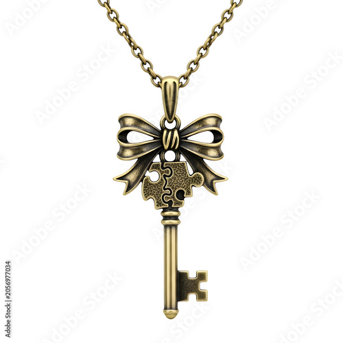 Black and gold butterfly necklace pendant on chain