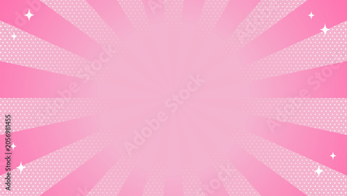 Pink abstract dotted gradient background with copy space for promotion banner design / ピンクの抽象ドットグラデーション コピースペース用背景