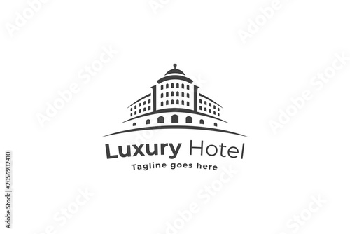 Luxury hotel logo design template