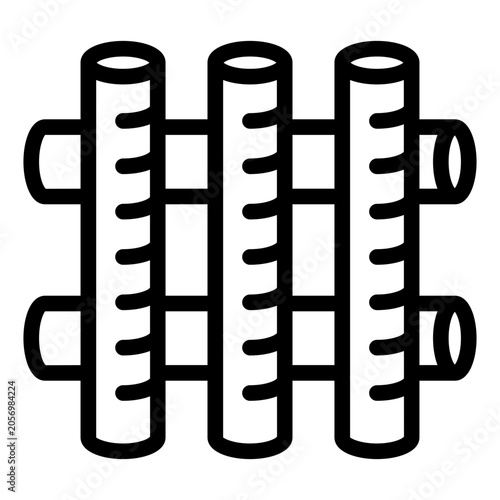 Obraz na plátně rebar grid outline icon