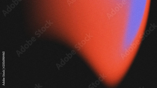 Tableau sur toile Abstract grainy gradient background with warm orange-red and cool purple hues against a deep black backdrop
